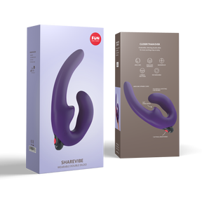 Double vibro pour pegging - Sharevibe violet - Fun Factory